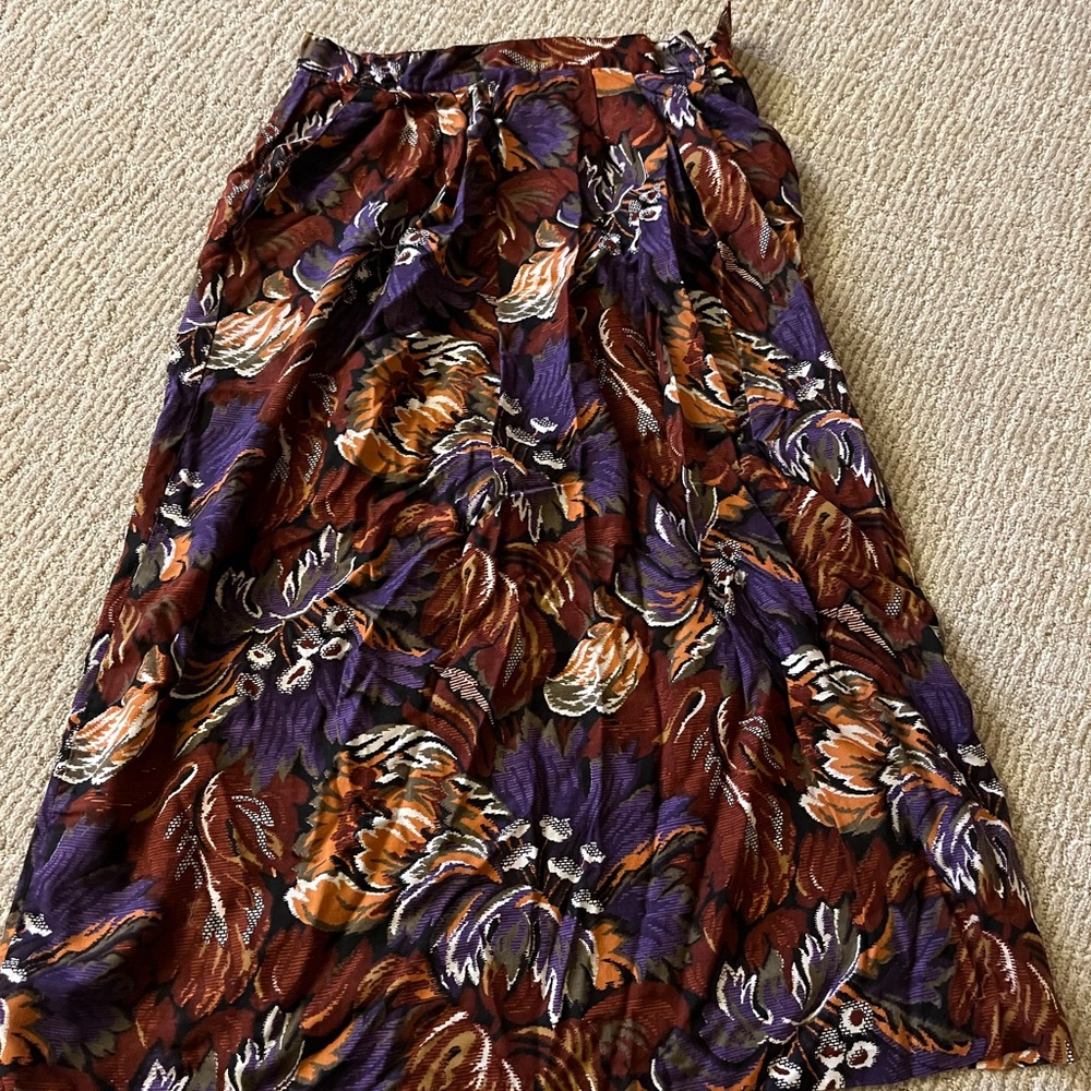 Floral Print Maxi Skirt - Multicolor